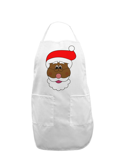 Black Santa Claus Face Christmas Adult Apron-Bib Apron-TooLoud-White-One-Size-Davson Sales