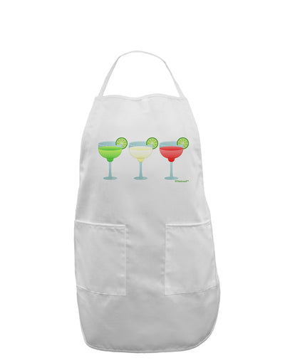 Margaritas - Mexican Flag Colors - Cinco de Mayo Adult Apron by TooLoud-Bib Apron-TooLoud-White-One-Size-Davson Sales