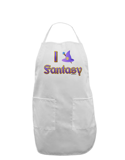 I Love Fantasy Adult Apron-Bib Apron-TooLoud-White-One-Size-Davson Sales