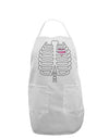 Skeleton Ribcage with Pink Heart Halloween Adult Apron-Bib Apron-TooLoud-White-One-Size-Davson Sales