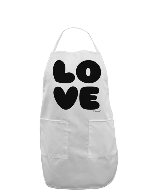 LOVE Text Adult Apron by TooLoud-Bib Apron-TooLoud-White-One-Size-Davson Sales