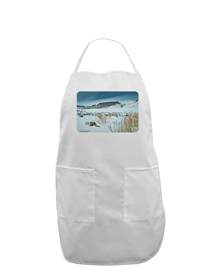 CO Snow Scene Adult Apron-Bib Apron-TooLoud-White-One-Size-Davson Sales