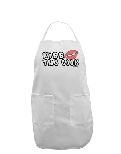 Kiss the Cook With Lips Adult Apron by TooLoud-Bib Apron-TooLoud-White-One-Size-Davson Sales