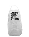 Drinks Well With Others Adult Apron by TooLoud-Bib Apron-TooLoud-White-One-Size-Davson Sales