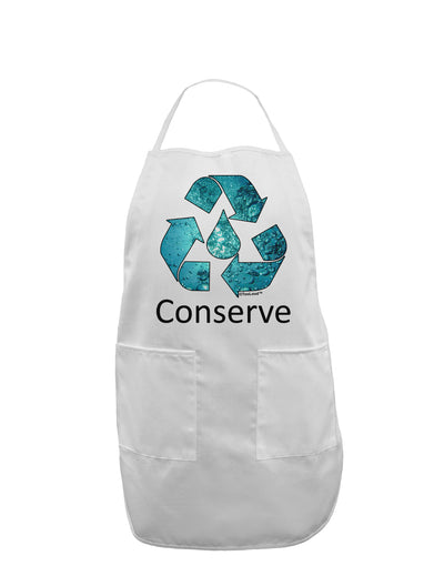 Water Conservation Text Adult Apron by TooLoud-Bib Apron-TooLoud-White-One-Size-Davson Sales