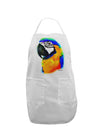 Brightly Colored Parrot Watercolor Adult Apron-Bib Apron-TooLoud-White-One-Size-Davson Sales