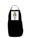 Rainbow Panda Peeking Out of Zipper Panel Dark Adult Apron by TooLoud-Bib Apron-TooLoud-Black-One-Size-Davson Sales