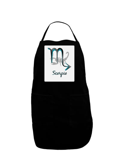 Scorpio Symbol Panel Dark Adult Apron-Bib Apron-TooLoud-Black-One-Size-Davson Sales