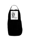 Virgo Illustration Panel Dark Adult Apron-Bib Apron-TooLoud-Black-One-Size-Davson Sales