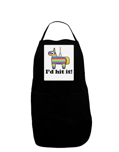 I'd Hit it - Funny Pinata Design Panel Dark Adult Apron-Bib Apron-TooLoud-Black-One-Size-Davson Sales