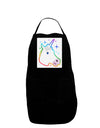 Magical Rainbow Sparkle Unicorn Panel Dark Adult Apron-Bib Apron-TooLoud-Black-One-Size-Davson Sales