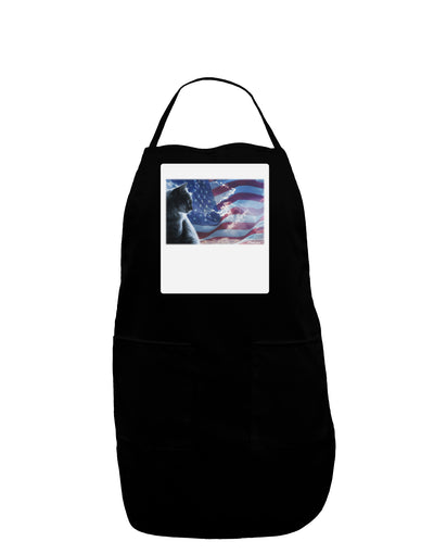 All American Cat Panel Dark Adult Apron by TooLoud-Bib Apron-TooLoud-Black-One-Size-Davson Sales