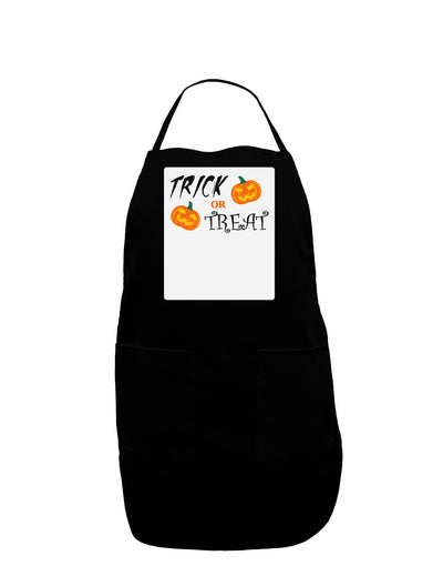 Trick or Treat Pumpkins Panel Dark Adult Apron-Bib Apron-TooLoud-Black-One-Size-Davson Sales