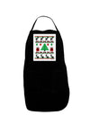 Tree with Gifts Ugly Christmas Sweater Panel Dark Adult Apron-Bib Apron-TooLoud-Black-One-Size-Davson Sales