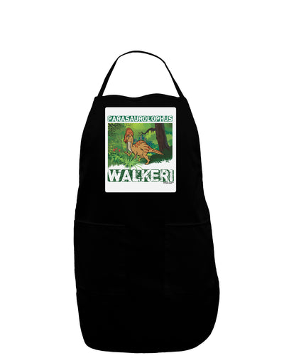 Parasaurolophus Walkeri - With Name Panel Dark Adult Apron-Bib Apron-TooLoud-Black-One-Size-Davson Sales