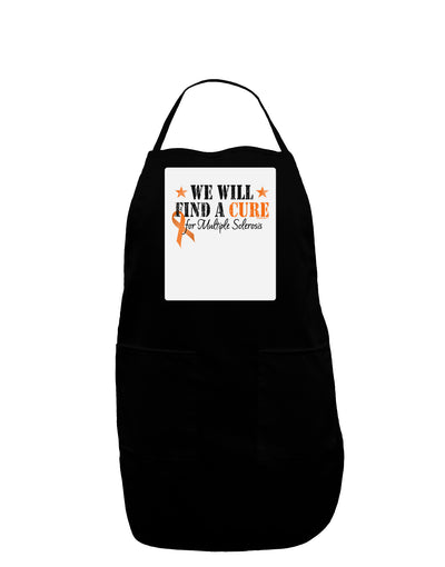 MS - We Will Find A Cure Panel Dark Adult Apron-Bib Apron-TooLoud-Black-One-Size-Davson Sales