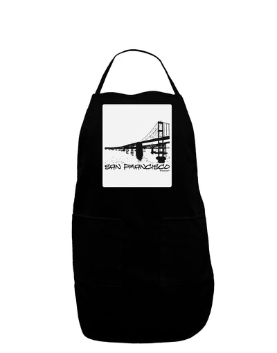 Bay Bridge Cutout Design - San Francisco Panel Dark Adult Apron by TooLoud-TooLoud-Black-One-Size-Davson Sales