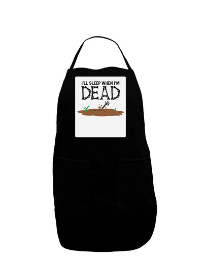 Sleep When Dead Panel Dark Adult Apron-Bib Apron-TooLoud-Black-One-Size-Davson Sales