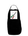 Mexican Flag Guitar Design Panel Dark Adult Apron by TooLoud-Bib Apron-TooLoud-Black-One-Size-Davson Sales