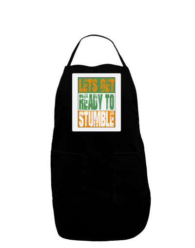 Lets Get Ready To Stumble Panel Dark Adult Apron by TooLoud-Bib Apron-TooLoud-Black-One-Size-Davson Sales