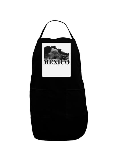 Mexico - Temple No 2 Panel Dark Adult Apron-Bib Apron-TooLoud-Black-One-Size-Davson Sales