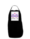 Owl Always Love You - Purple Owls Panel Dark Adult Apron by TooLoud-Bib Apron-TooLoud-Black-One-Size-Davson Sales