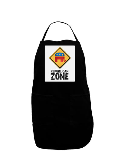 Republican Zone Panel Dark Adult Apron-Bib Apron-TooLoud-Black-One-Size-Davson Sales