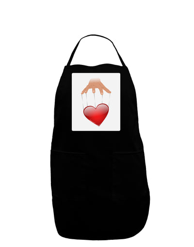 Heart on Puppet Strings Panel Dark Adult Apron-Bib Apron-TooLoud-Black-One-Size-Davson Sales