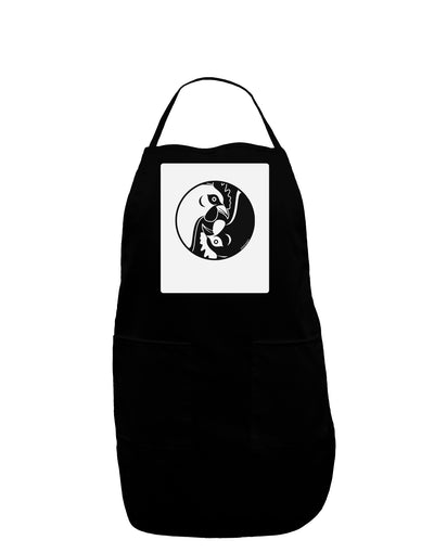 TooLoud Yin Yang Chicken Panel Dark Adult Apron-Bib Apron-TooLoud-Black-One-Size-Davson Sales