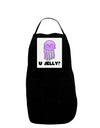 U Jelly Cute Jellyfish Panel Dark Adult Apron by TooLoud-Bib Apron-TooLoud-Black-One-Size-Davson Sales