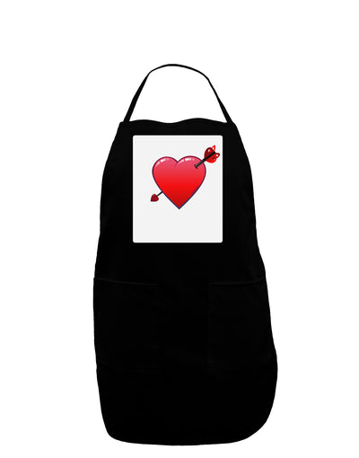 Shot Through the Heart Cute Panel Dark Adult Apron by-Bib Apron-TooLoud-Black-One-Size-Davson Sales