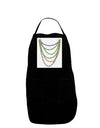 Mardi Gras Beads Necklaces Panel Dark Adult Apron-Bib Apron-TooLoud-Black-One-Size-Davson Sales