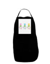 Three Easter Tulips Panel Dark Adult Apron by TooLoud-Bib Apron-TooLoud-Black-One-Size-Davson Sales