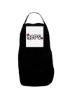 Matching His and Hers Design - Hers - Red Bow Tie Panel Dark Adult Apron by TooLoud-Bib Apron-TooLoud-Black-One-Size-Davson Sales
