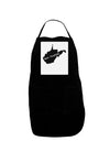 West Virginia - United States Shape Panel Dark Adult Apron-Bib Apron-TooLoud-Black-One-Size-Davson Sales