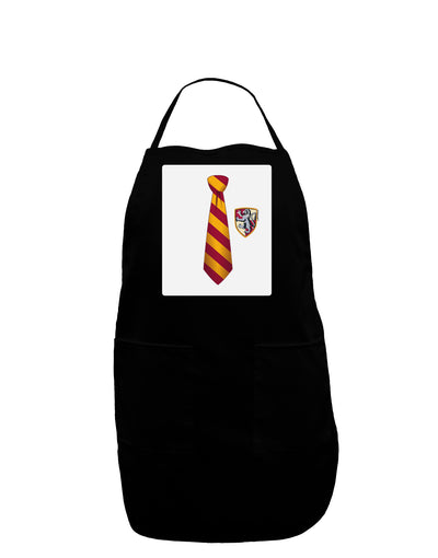 TooLoud Wizard Tie Red and Yellow Panel Dark Adult Apron-Bib Apron-TooLoud-Black-One-Size-Davson Sales