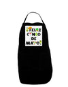 Feliz Cinco de Mayo - Fiesta Icons Panel Dark Adult Apron by TooLoud-Bib Apron-TooLoud-Black-One-Size-Davson Sales