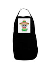 Cat with Sombrero and Poncho Panel Dark Adult Apron by TooLoud-Bib Apron-TooLoud-Black-One-Size-Davson Sales