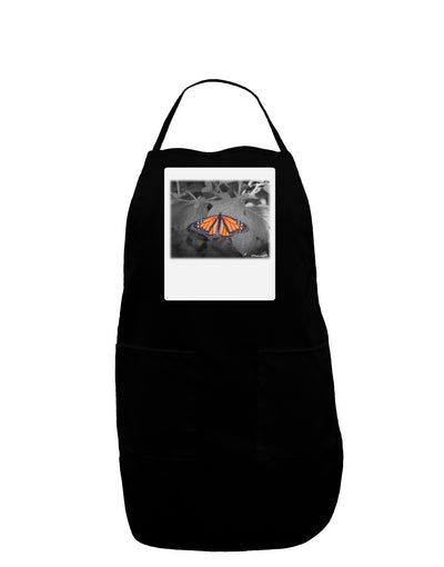 Monarch Butterfly Photo Panel Dark Adult Apron-Bib Apron-TooLoud-Black-One-Size-Davson Sales