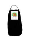 Squirrel Monkey Watercolor Text Panel Dark Adult Apron-Bib Apron-TooLoud-Black-One-Size-Davson Sales