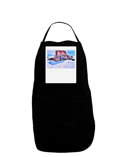 Victor Mines Colorado Watercolor Panel Dark Adult Apron-Bib Apron-TooLoud-Black-One-Size-Davson Sales