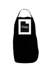 Utah - United States Shape Panel Dark Adult Apron by TooLoud-Bib Apron-TooLoud-Black-One-Size-Davson Sales