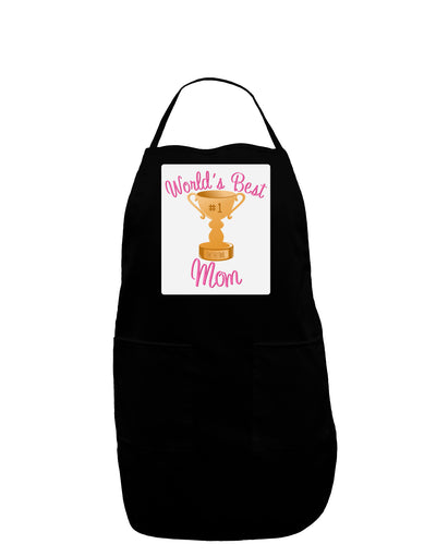 World's Best Mom - Number One Trophy Panel Dark Adult Apron-Bib Apron-TooLoud-Black-One-Size-Davson Sales