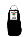 Silver Bells Panel Dark Adult Apron by-Bib Apron-TooLoud-Black-One-Size-Davson Sales