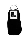 Louisiana - United States Shape Panel Dark Adult Apron by TooLoud-Bib Apron-TooLoud-Black-One-Size-Davson Sales