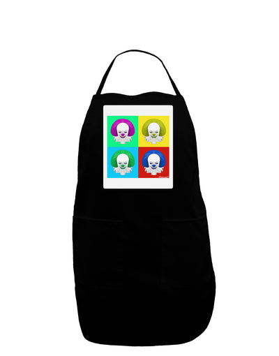 Clown Face Pop Art 2 Panel Dark Adult Apron-Bib Apron-TooLoud-Black-One-Size-Davson Sales