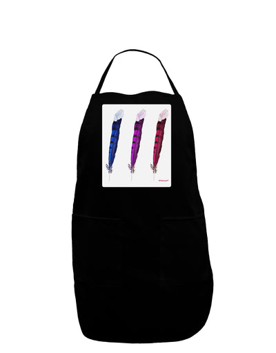 Graphic Feather Design - Feather Trio Panel Dark Adult Apron by TooLoud-Bib Apron-TooLoud-Black-One-Size-Davson Sales