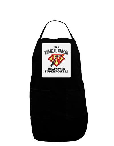 Welder - Superpower Panel Dark Adult Apron-Bib Apron-TooLoud-Black-One-Size-Davson Sales