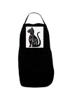 My Cat Is My Valentine Panel Dark Adult Apron by TooLoud-Bib Apron-TooLoud-Black-One-Size-Davson Sales