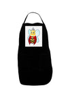 Queen Bee Mothers Day Panel Dark Adult Apron-Bib Apron-TooLoud-Black-One-Size-Davson Sales